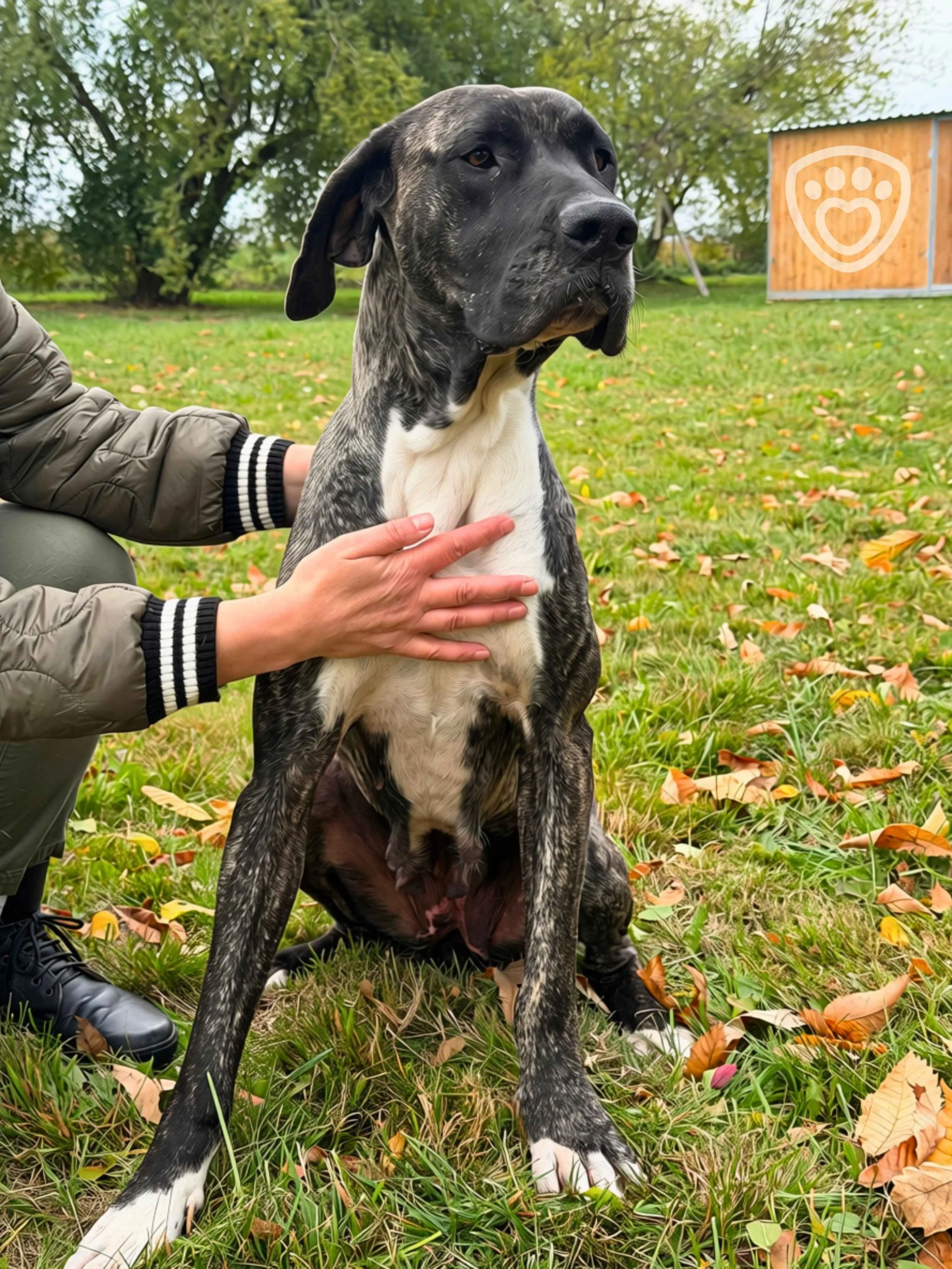 doga, argentina, německá, mramor, hnědá